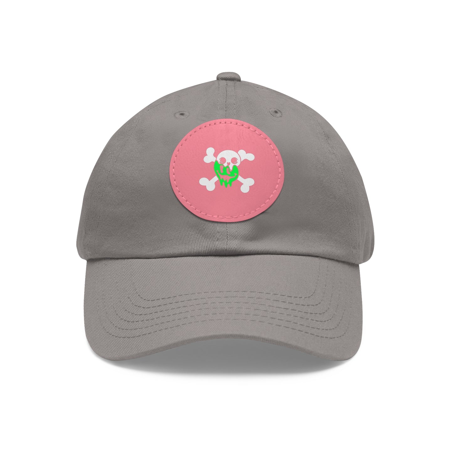 Dad Hat with Leather Patch (Round)